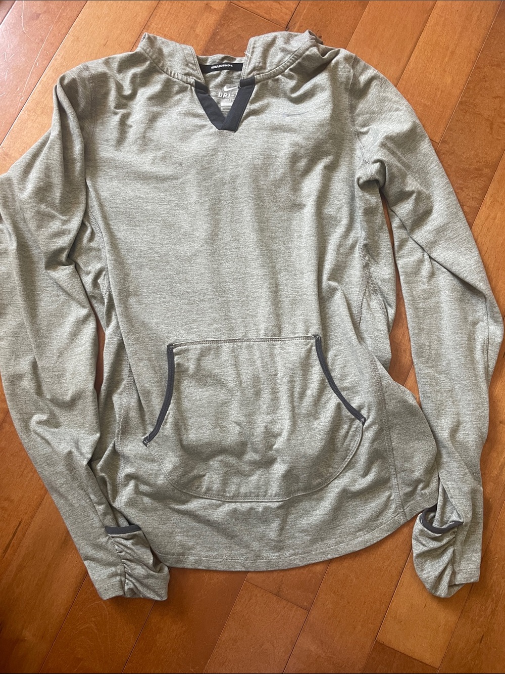 Nike Dri-FIT Light Gray Running Hoodie